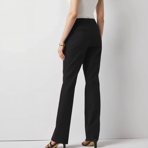 White House Black Market Ines Slim Boot Black Dress Pants Stretch Women's 12S - Picture 5 of 14